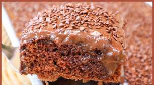 Ingredientes para o bolo de chocolate mais cremoso e perfeito