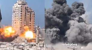 Israel destrói o segundo maior prédio de Gaza; vídeo mostra o momento