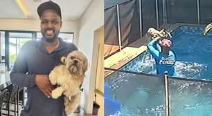 'Foi um ato de coração', diz homem que salvou cachorro cego que se afogava em piscina de Goiânia