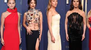 Emmy 2025 em 30 fotos: os looks de Selena Gomez, Jenna Ortega, Scarlett Johansson e mais famosas no tapete vermelho