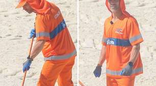 Ex-jogador Diego Ribas passa dia trabalhando como gari no Rio de Janeiro