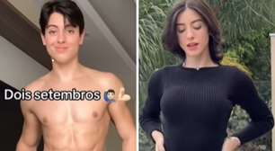 Bella Longuinho mostra antes e depois da transição: 'Dois setembros, duas pessoas'