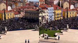 Brasileiros se juntam a mais de mil em protesto contra pacote anti-imigração em Portugal