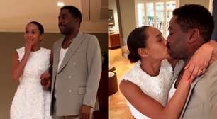 Lázaro Ramos faz casamento surpresa para Taís Araújo e compartilha reação da atriz