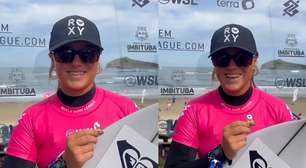 Vice no ranking, Laura Raupp supera lesão para vencer em estreia na etapa da WSL em SC: 'Deu certo'