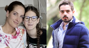 Emocionado, João Silva se despede da ex-enteada Anne-Marie, filha de Schynaider Moura, em velório