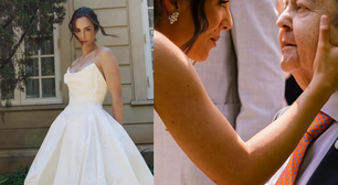 Muita emoção! Lara Silva exibe foto inédita com Faustão em seu casamento: 'Maior presente'