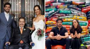 Filha de Faustão recebe ração como presente de casamento: 'Pedimos doações'