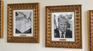 Trump troca foto de Biden por quadro com caneta automática; entenda