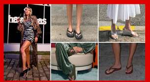 Chinelo de dedo: famosas apostam na tendência do verão 2026