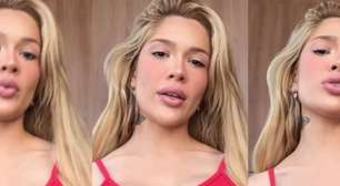 Após separação conturbada de Léo Pereira, do Flamengo, Karoline Lima surge de vestido vermelho e provoca: 'Olha o que um esculacho...'