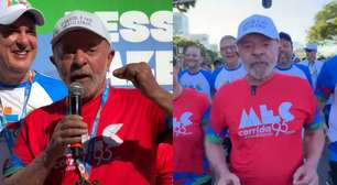 Lula participa de caminhada e ironiza Bolsonaro: 'Aqui não tem motociata'