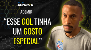 Ademir celebra gol do triunfo do Bahia sobre o Palmeiras e fim de jejum pessoal