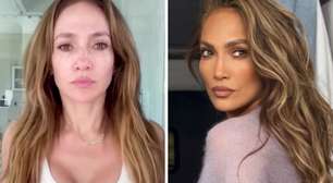 Jennifer Lopez impressiona ao exibir rosto sem maquiagem; assista