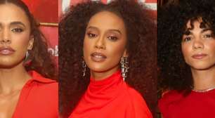 Vermelho em alta: Tais Araujo, Samantha Jones e Giovana Cordeiro combinam cor de roupa em festa na Globo com mais famosos. Fotos!