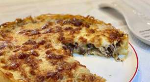 Torta de macarronada com carne de panela: diferente