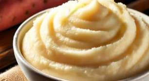 Purê de batata doce sem leite, no microondas: fácil