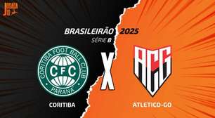 Coritiba x Atlético-GO: onde assistir, escalações e arbitragem