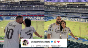 Casal visita estádio do Real Madrid usando camisa de Zé Felipe e Ana Castela, e cantora reage