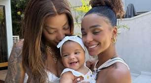 Ludmilla e Brunna Gonçalves mostram rosto da filha, Zuri, aos 5 meses e detalhe em aparência da bebê encanta a web. Fotos!