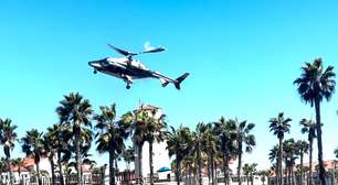 Helicóptero cai em praia popular da Califórnia e deixa feridos