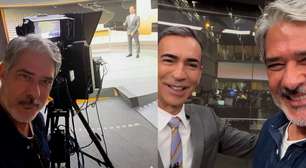 Bonner 'invade' estúdio do Jornal Hoje e faz suspense com Tralli: 'Está chegando a hora'