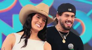 Ana Castela e Zé Felipe se beijam em gravação do "Passa ou Repassa": veja fotos