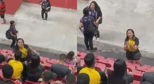Mulher flagra companheiro com amante em jogo do Sport no Recife