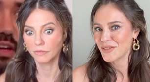 Com caras e bocas, Paolla Oliveira faz 'react' de ator que criticou sua atuação em 'Vale Tudo'