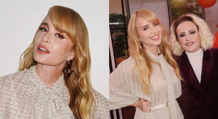 Feito na Itália e com fios metálicos: descobrimos o preço do look elegante e neutro de Angélica no 'Mais Você' - e está com desconto!