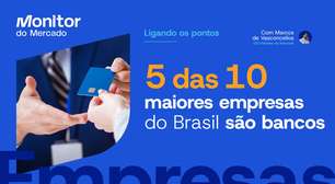 5 das 10 maiores empresas do Brasil são bancos