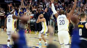 Curry decide, e Warriors vencem os Nuggets na prorrogação