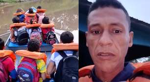 Como seca extrema afeta rotina de barqueiro escolar no Acre: 'É muito difícil'