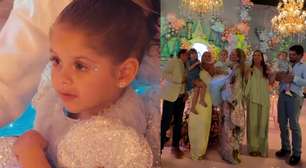 Maria Flor, filha de Virginia, ganha festa luxuosa com lustres de cristal e carruagem de princesa