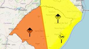 INMET emite alertas de ventos fortes e chuvas intensas para o Rio Grande do Sul