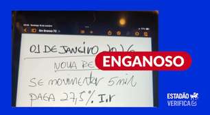Não existe 'nova regra' para taxação sobre movimentações financeiras via Pix em 2026