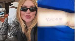 Fã tatua nome de Vini Jr e Virginia para mostrar apoio ao amor do casal