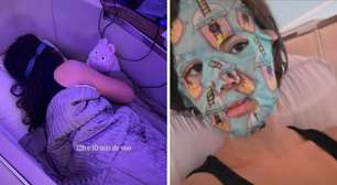 Máscara, ursinho de pelúcia: Maisa mostra experiência em voo de 1ª classe