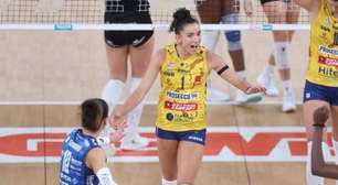 Conegliano leva outro susto, mas vira na Itália. Gabi é MVP