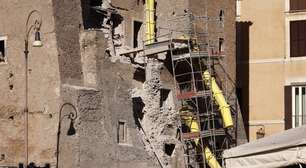Torre do Século XIII desaba em Roma e socorristas tentam resgatar trabalhador que estava dentro do prédio