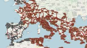 Assim seria o Google Maps para o Império Romano, incluindo um planejador de rotas em latim