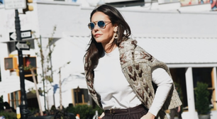 Paolla Oliveira prova estilo de tênis verde em Nova York