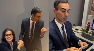 César Tralli mostra bastidores de chegada ao JN: 'Meu cantinho'