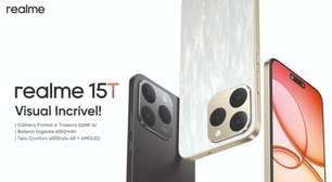 Depois do modelo Pro, realme 15T 5G chega ao Brasil com câmera de 50 megapixels