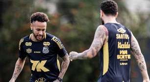 Neymar treina com o elenco, e Santos avança em preparação para o clássico