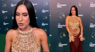 Isabelle Nogueira usa look feito com sementes de açaí no prêmio Earthshot Prize