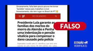 Governo federal não anunciou auxílio de R$ 600 milhões a famílias de mortos em operação no Rio