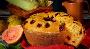 Bolo de fubá com goiabada simples e fácil de fazer