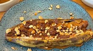 Banana recheada saborosa na airfryer pronta em minutos