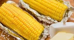 Milho cozido na airfryer sem água: macio e amanteigado